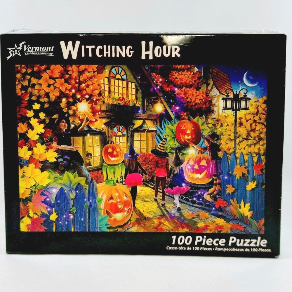 Witching Hour 100 Pc Halloween Puzzle Rafael Trujillo Vermont Christmas Whimsy